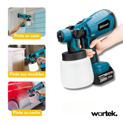⚡Pulverizador de Pintura Inalámbrico PaintPro™ +2 Baterías Recargables⚡| Boquillas Intercambiables
