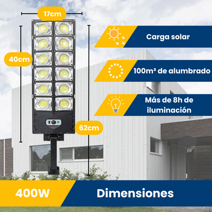 💡 Luminaria Solar de 400W 🌞| Pago Contraentrega
