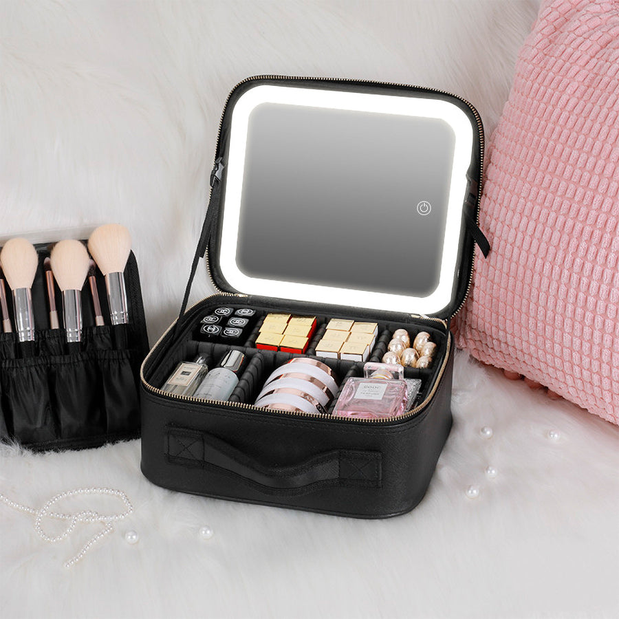 💄💗 Malentín Organizador de Maquillaje con Espejo Led | Envios Perú 👑