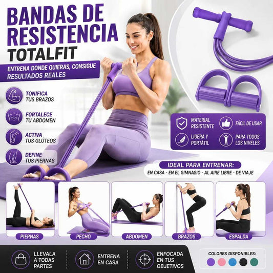 Bandas Multifuncional TotalFit™ Resistencia | Tonifica tu cuerpo desde casa 🏋️