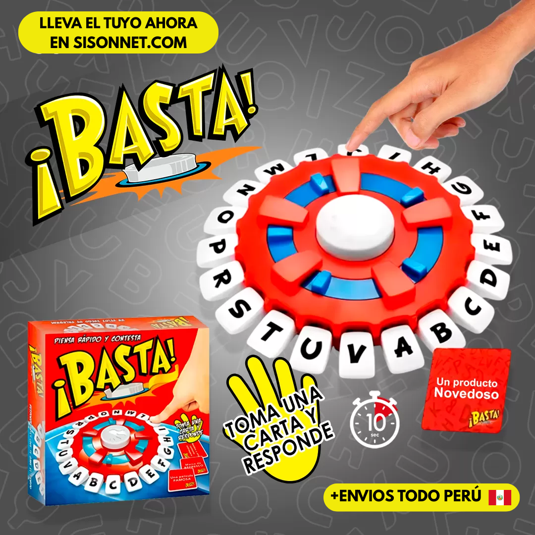 🎯 Basta® Juego de Mesa Familiar de Cartas Rápidas | Envios Perú