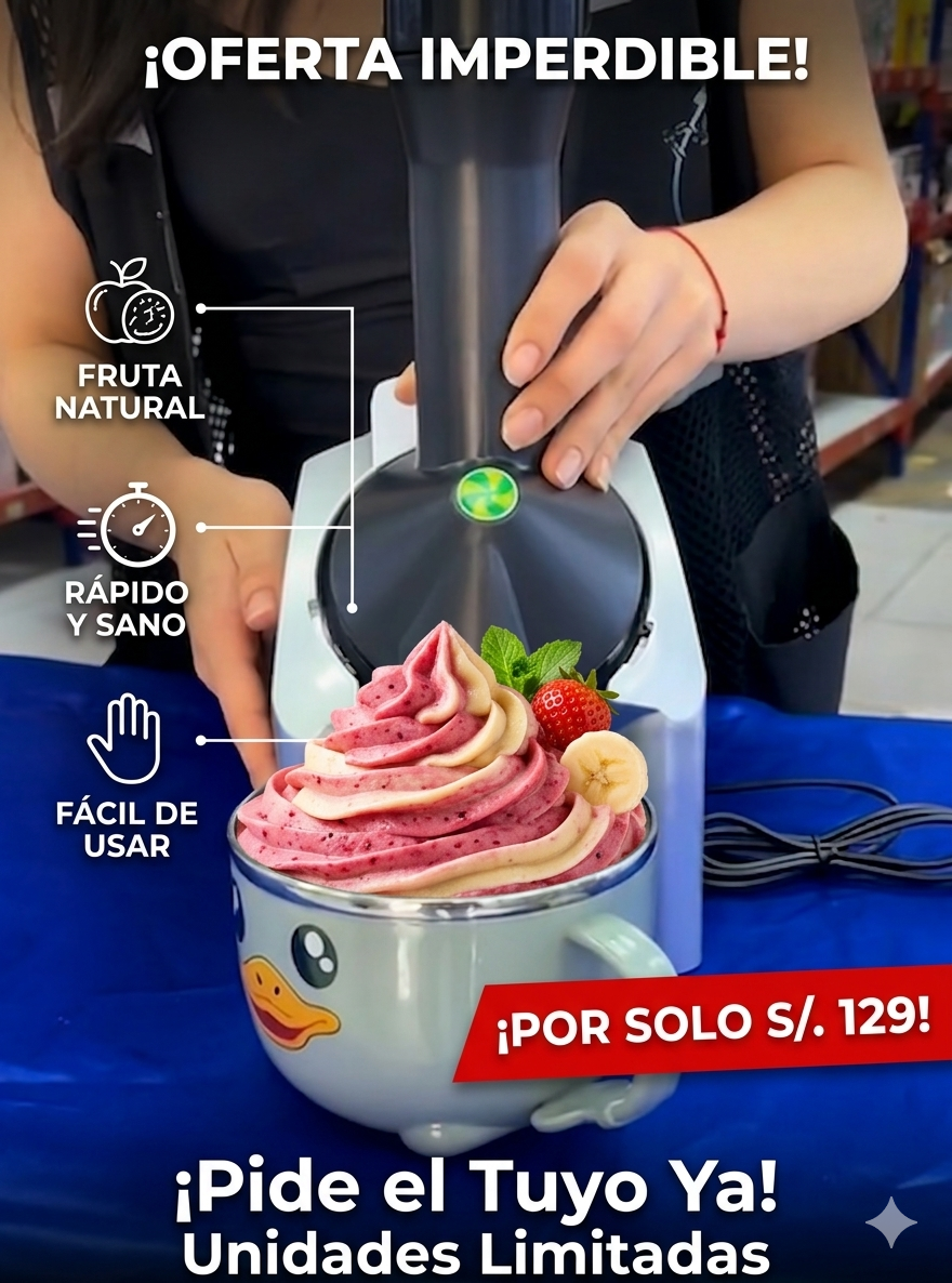 Máquina de Helados de Frutas 3 en 1  | Saludable y Natural