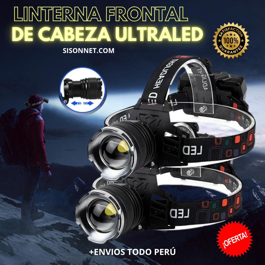 ⭐🔦 Linterna Minera UltraLed Recargable +Modos de Regulación 🔥 | Paga en Casa