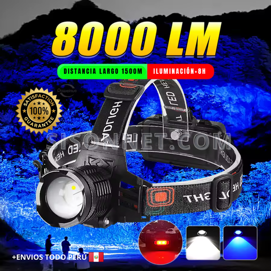 🔥 Linterna Militar Telescópica Frontal +Zoom de Regulación ⚡ | Power Bank para Dispositivos