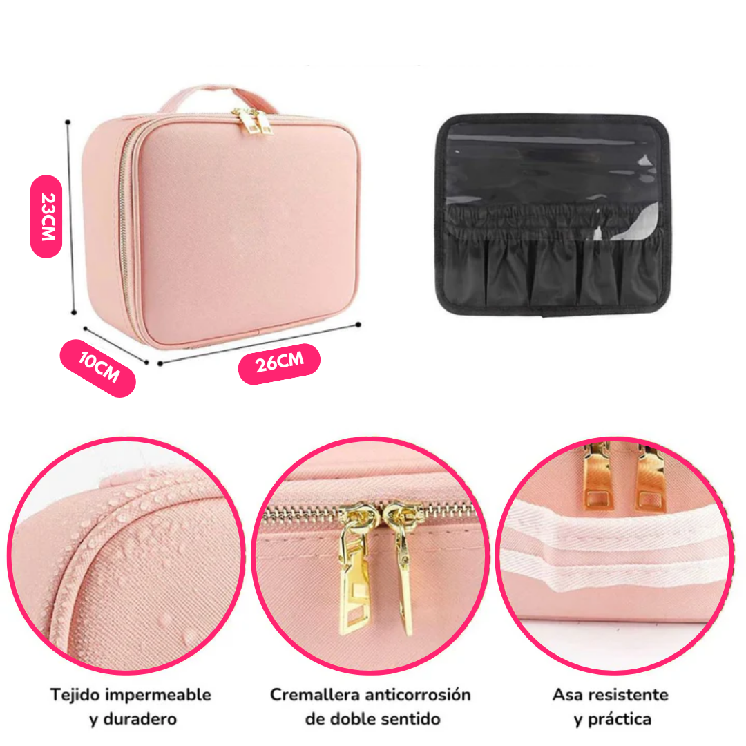 💝 Malentín Organizador de Maquillaje con Espejo Led + Separadores 💝 | Oferta Verano