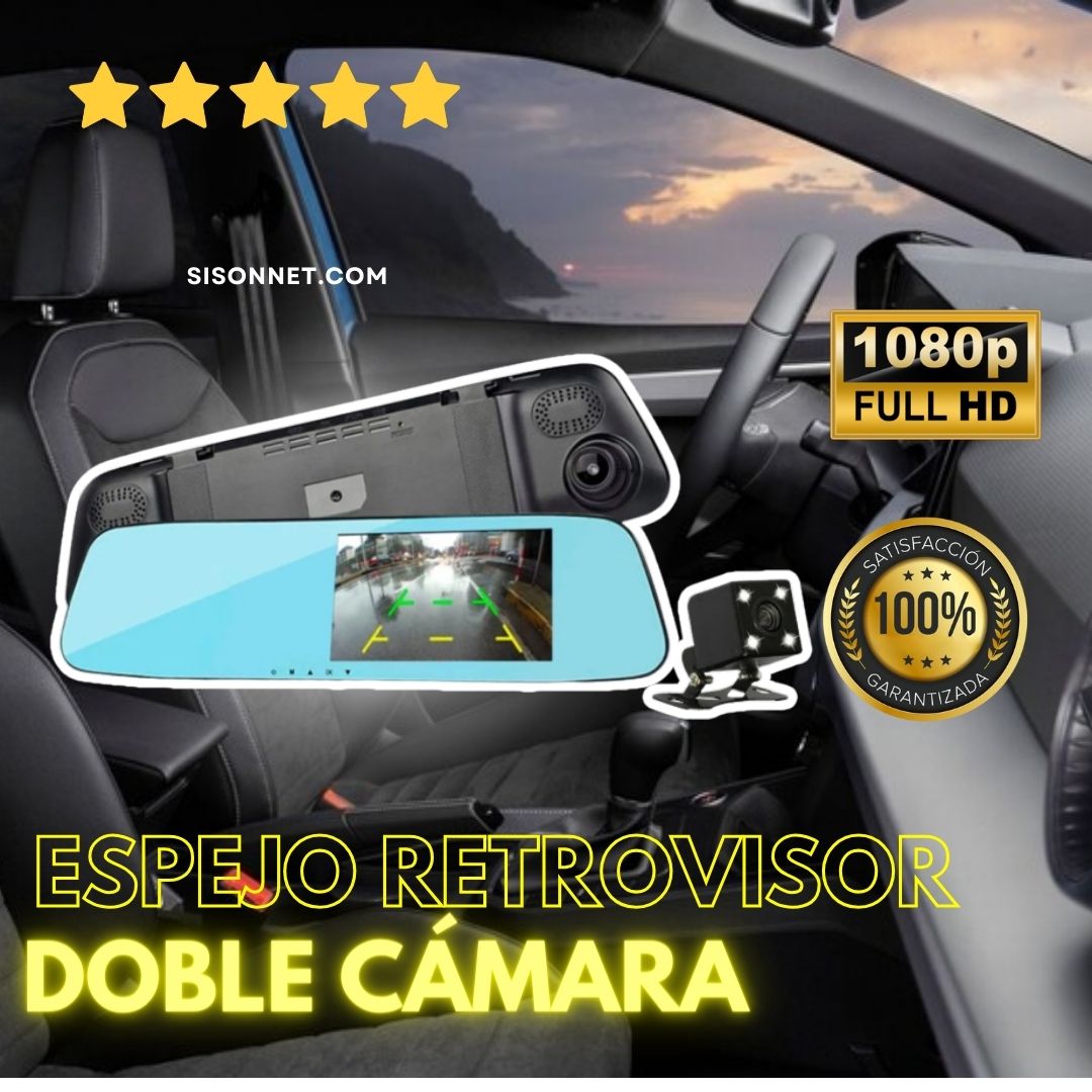 Espejo Retrovisor + Cámara Frontal y Retro | Paga  en Casa