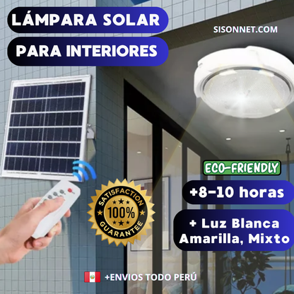 🌞 Lámpara Para Interiores con Panel Solar™ ⭐| Envios Perú