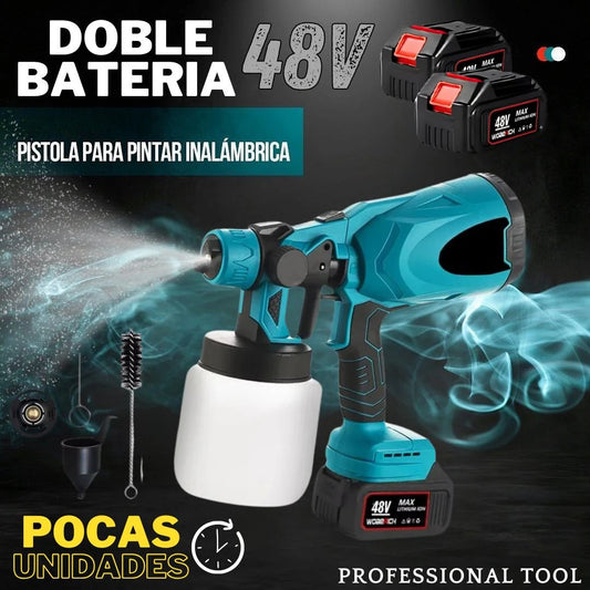 PaintPro™ Pulverizador Inalámbrico +2 Baterías 48V🔥| Boquillas Intercambiables