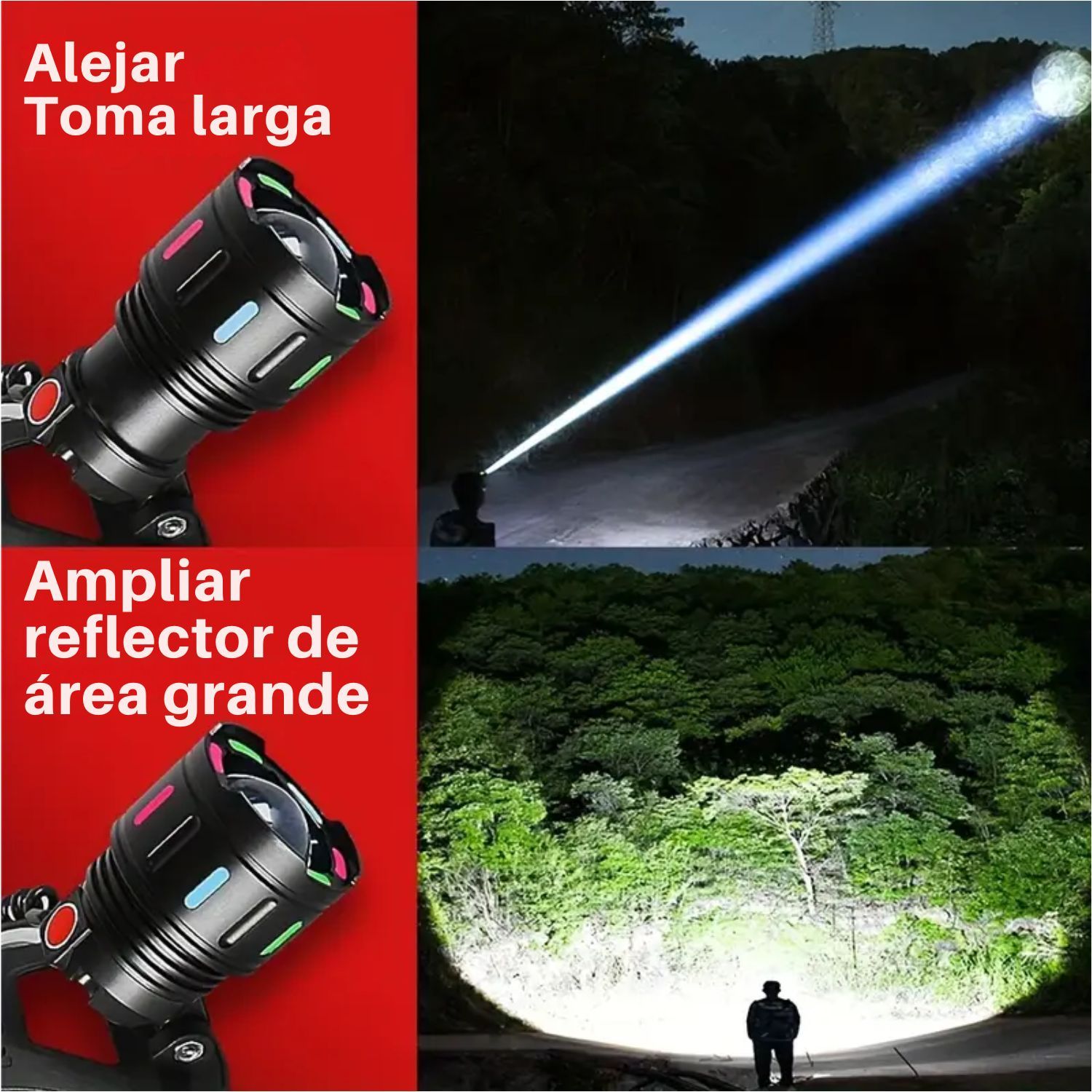 ⭐🔦 Linterna Minera UltraLed Recargable +Modos de Regulación 🔥 | Paga en Casa